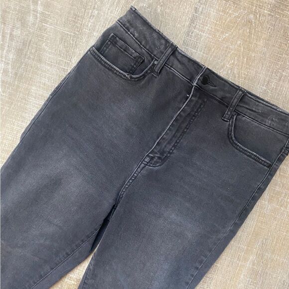 Y2K High Rise Faded Black Skinny Jeans Women’s 29 Stretch Distressed Grunge Goth - Picture 4 of 15